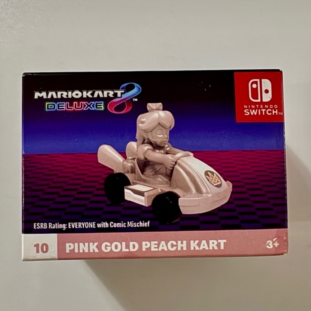 Mario Kart Deluxe #10 Pink Gold Peach Toy - McDonald’s Happy Meal 2024 -Open Box